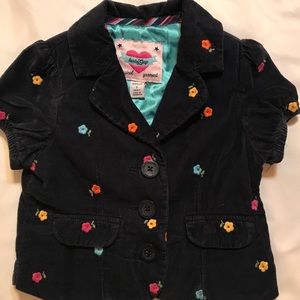 ✔️Baby Gap Corduroy Floral Embroidered Blazer 2T